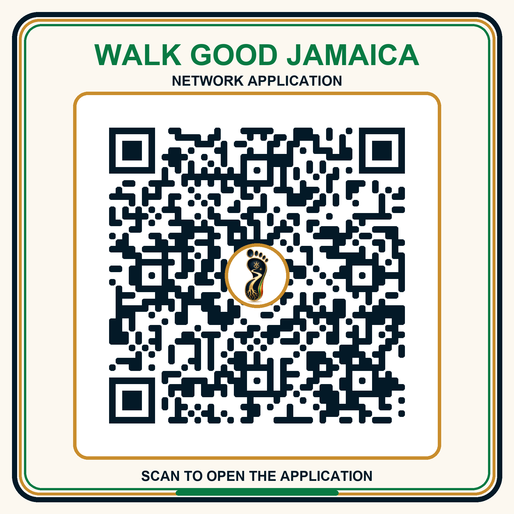 QR code for the Walk Good Jamaica network application